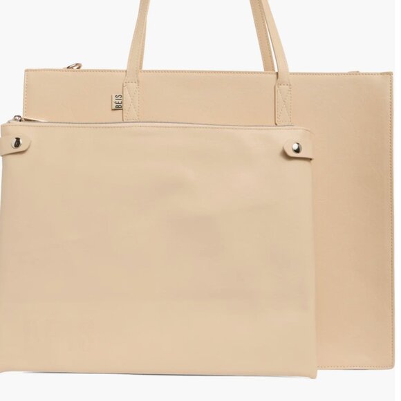 NWT Beis Large Work Tote in Beige - Picture 3 of 8